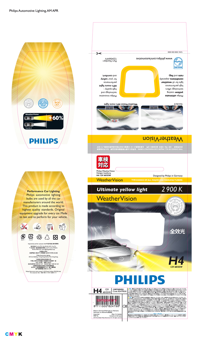 Philips WeatherVision automotive lighting packaging